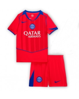 Paris Saint-Germain Maglia Gara Terza Repliche 2025-26 Bambino Maniche Corte